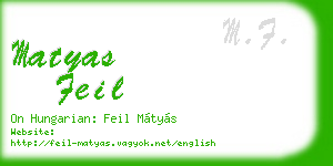 matyas feil business card